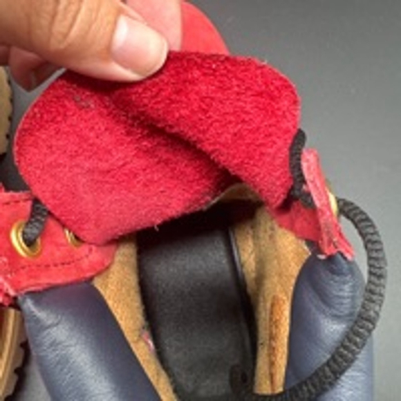 Women's TIMBERLAND Boots, Size EU 37.5 Red Wine & Navy - Picture 5 of 8